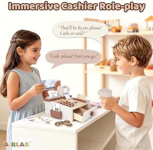 Cash Register for Kids Play Money with Scanner Boys Girls Birthday Gift - Image 5