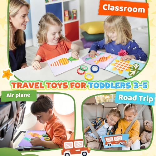Kyerivs 2 Pack Tape Activity Books for Kids Ages 3-5 - Image 5
