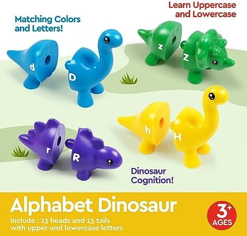 GKDOMS Alphabet Dinosaurs Matching Toy, Toddlers ABC Learning Dinosaurs - Image 2