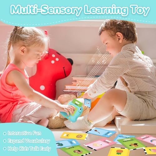 Alotwan Talking Flash Cards, English Learning Toys for Ages 2-4 (Blue) - Image 4