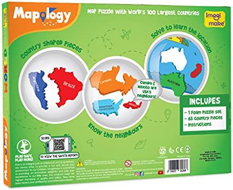 Imagimake Mapology World Map Puzzle | Educational Toys for Kids 5-7 | Puzzles for Kids Ages 4-8 | Map of The World | 6 Year Old Boy Gifts & Girl Gifts - Image 5
