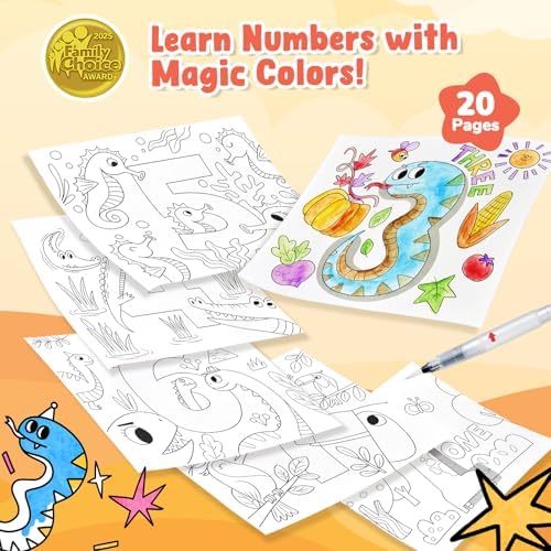 JoyCat Paint with Water Coloring Books for Toddlers (Numbers) - Image 2