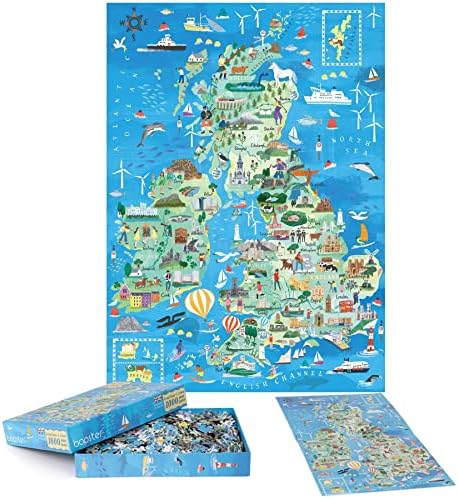 bopster 1000 Piece Jigsaw Puzzle for Adults & Teens | Great British Isles & Ireland Map Puzzle | Premium 1000pc Puzzle | Giftable UK Souvenir by bopster