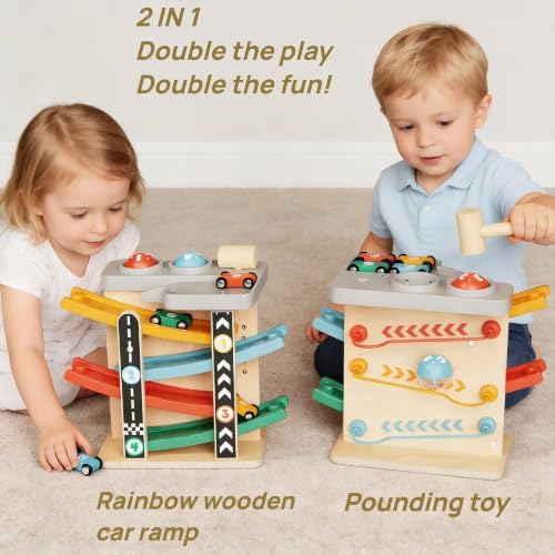 Montessori Toddler Toys for 1-2 Year Old Boy, First Birthday Gifts, Grey - Image 4