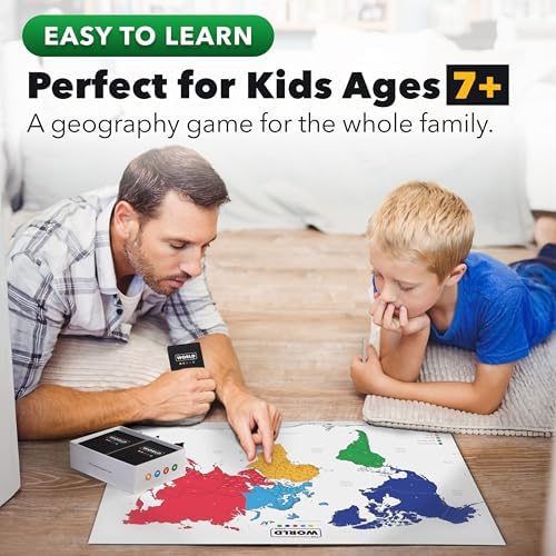 The World Game - Geography Card Game - Educational Games for Kids, Family and Adults - Cool Learning Gift Idea for Teenage Boys & Girls 8-12 with Map - Image 2