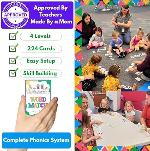 Little Learner Word Match – Phonics and Early Literacy Educational Card Game for Toddlers, Preschoolers, and Kids (2+), Multiplayer, Letter Recognition & Reading Readiness, Fun Learning Activity - Image 6