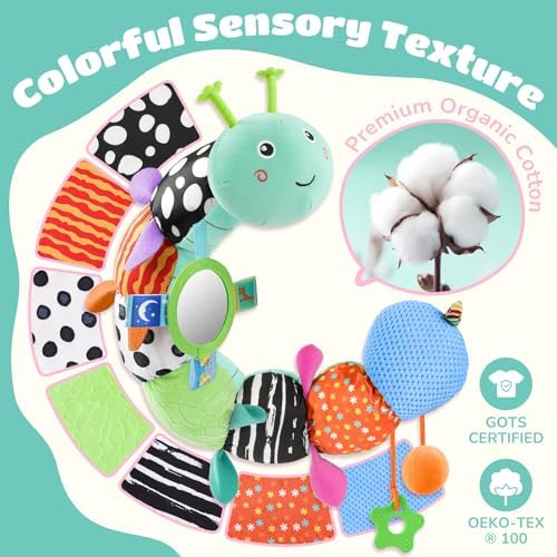 AWOTOY Baby Sensory Toys Music Caterpillar Plush Infant Toys 0 6 12 Months - Image 6