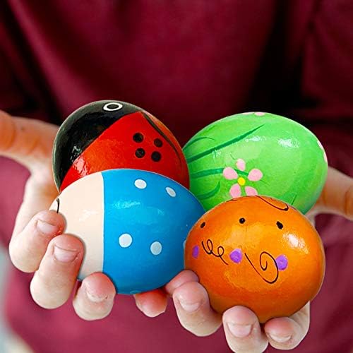 8 PCS Easter Wooden Eggs Shakers Musical Instruments Decorations Percussion Maracas Craft for Kids/Toddlers Hunt Game Gifts Basket Stuffers Fillers Decor - Image 7