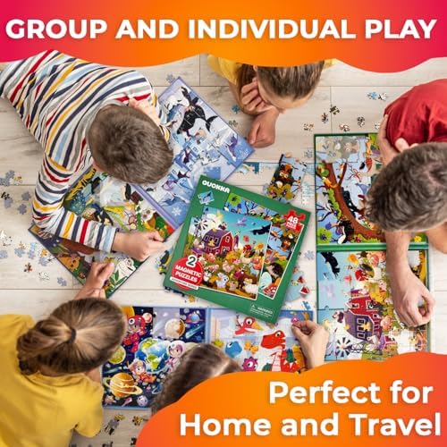 Magnetic Puzzles for Toddlers 2-4 - 2x48 Pieces Travel Games for Kids 3-5 - Image 4