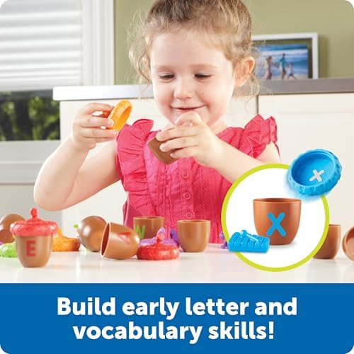 Learning Resources Alphabet Acorns Activity Set - ABC Puzzle, Preschool Learning Activities, Speech Therapy Materials, Manipulatives for Preschoolers, Fine Motor Skills - Image 3