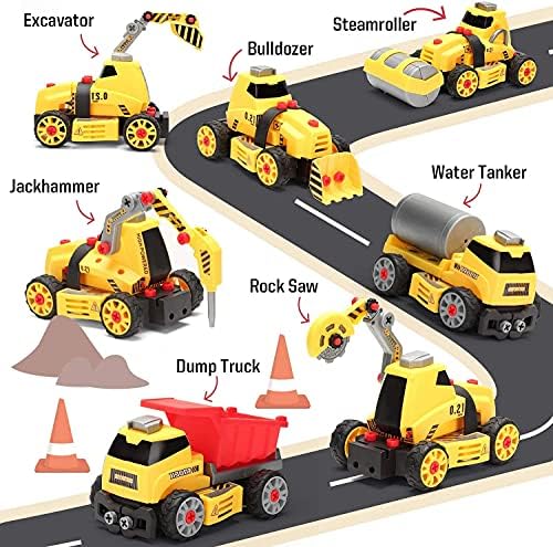 MOBIUS Toys 7-in-1 Take-Apart Truck Construction Set – STEM Building Toy w/Drill, Lights & Sounds – Buildable Dump Truck, Excavator & More - Educational Engineering Toy for Kids Ages 3–8 - Image 3