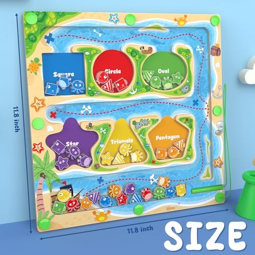 MTYOKILN Magnetic Color & Shape Maze - Montessori Toys for 3 4 5 Year Old - Image 6