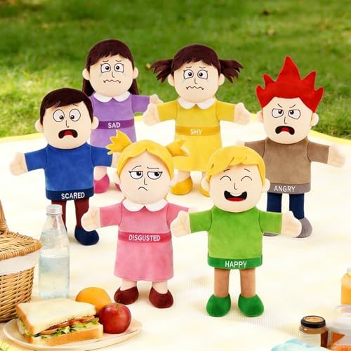 Sad Emotion Hand Puppet for Kids & Toddlers – Social Emotional Learning Plush Toy, 12 Inch Feelings Puppet for Emotional Recognition, Preschool Classroom Activities & Role Play - Image 4