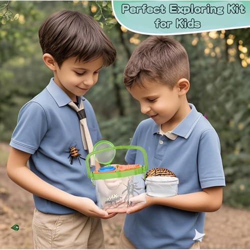 Bug Catcher for Kids - Outdoor Insect Catching Kit with Butterfly Net, Bug Box, and Storage Bag - Non-Toxic Educational Toys for Nature Exploration, for Boys & Girls Ages 3-12 - Image 6