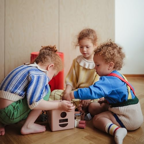 mushie Shape Sorting Box (Petal) | Educational Learning Toy for Toddlers with 12 Shapes | Made in Denmark (10+ Months) - Image 2