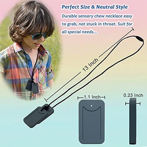 Sensory Chew Necklace for Kids, Oral Motor Aids Chewy Necklace Sensory for Boys Girls with Autism, ADHD, SPD Needs, Oral chew Toys for Sensory Made of Food Grade Silicone BPA Free - Image 2