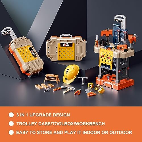 Kids Tool Bench with Power Drill and Realistic Tools Accessories - Image 5