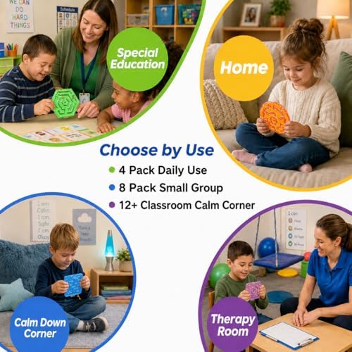 Squishy Toys Sensory Fidget Toys for Kids: 4 Pack Maze Sensory Toys for Autism - Fidget Toys with Filled Goo for Calming Down Classroom Travel - Image 4
