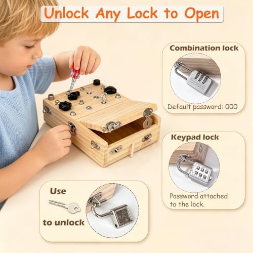Montessori Busy Board Toys for 3-5 Year Old Kids Tool Set with Screwdriver - Image 4