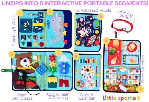 Little Sparks Montessori Felt Busy Book for Toddlers Ages 3+ - Image 5