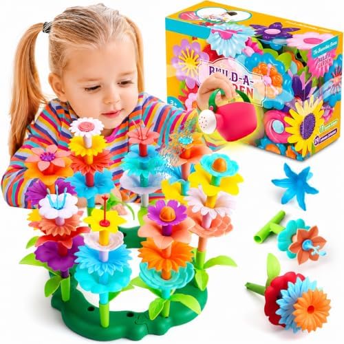 FUNZBO Flower Garden Building Toys Set - STEM Montessori Toys for Girls by FunzBo