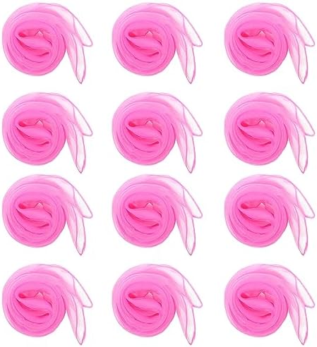 Jmkcoz 12pcs Square Juggling Silk Dance Scarves Magic Tricks Performance Props Accessories Movement Scarves Rhythm Band Scarf - Image 5