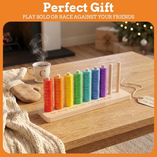 Color Stack Challenge Game, Sorting & Stacking Toys for Toddlers - Image 5