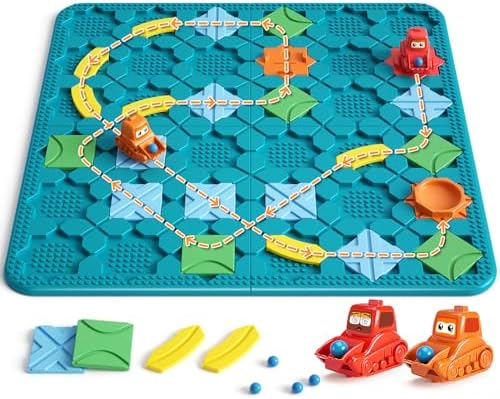 Kids Board Games Learning Toys, STEM Educational Logic Kits with 200+ Challenges & 4 Difficulty Levels, Brain Puzzles Maze Games for Boys Girls Ages 3-10 Birthday Gifts by STEMMATCH