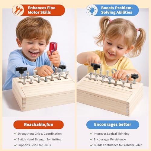 INIFEIDALA Kids Tool Set,Montessori Educational Toys for 3 4 5 Year Old - Image 5