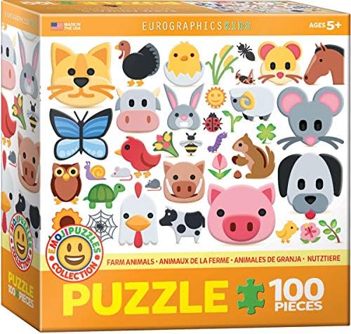 Farm Animals Emojipuzzles 100pc by EuroGraphics