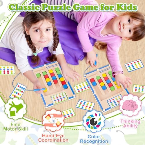 Montessori Toys for 3 4 5 6 Year Old Boys Girl, Kids Magnetic Wooden Maze - Image 4
