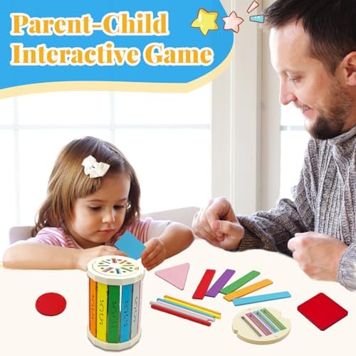 Montessori Wooden Stick Color Sorting Toys for 18+ Month, Dual Play Educational Preschool Learning Fine Motor Skills Sensory Toys for Toddlers 3-5 Year Girl Boy Birthday Gifts (Rainbow Bucket) - Image 5