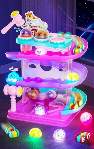 2-in-1 Ball Drop & Car Ramp Race Track Montessori Toy for Toddlers Ages 1-5 by StayFun
