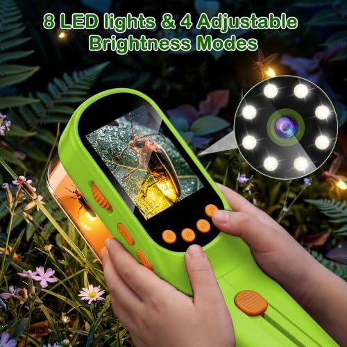 CIMELR Bug Catcher for Kids with 2.4" Screen, 500X Digital Microscope, 1080P Photo/Video, 1000mAh Battery, 8 LED, PC Real-Time Imaging, STEM Nature Toy & Gift for Boys Girls Ages 3-12 - Image 5