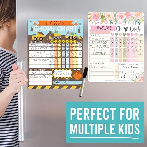 Magnetic Chore Chart for Kids Dry Erase Reward Chart for Home and Classroom - Image 3