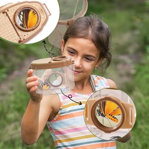 ROBOTIME Explorer Kit & Bug Catcher Kit for Kids, 12PCS Bug Catching Kit, Outdoor Bug Collection with Kids Binoculars, Butterfly Net, Insect Box, Magnifying Glass and Compass Watch for Toddlers 3-12 - Image 5