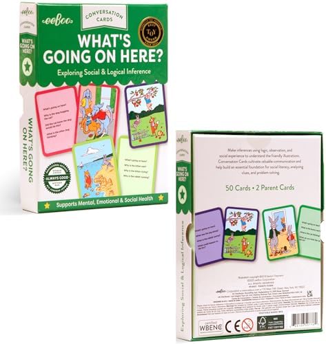 eeBoo: What's Going on Here - 50 Conversation Flashcards, Develops Empathy Through Friendly Illustrations of Social Situations, Develop Social and Emotional Intelligence, for Ages 3 and up - Image 7
