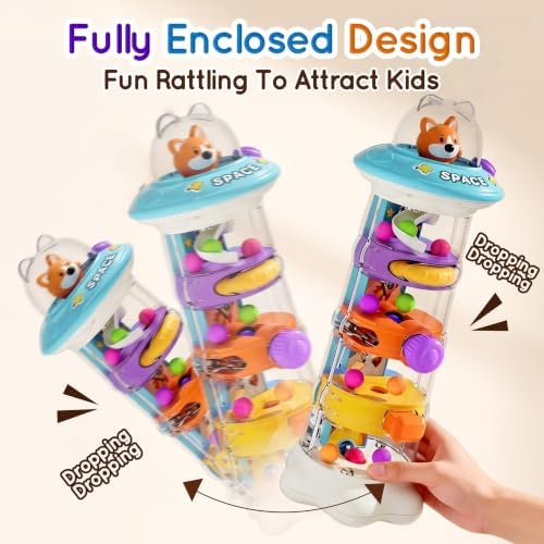 Montessori Ball Drop Toy for Space Activity Tower Kids Ages 3-6 - Image 4