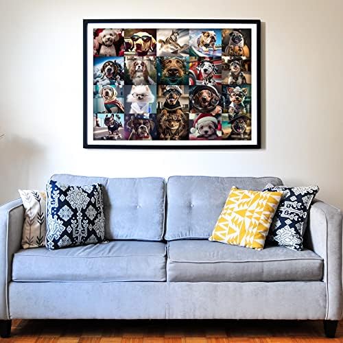 Think2Master Cute Dogs 500 Pieces Jigsaw Puzzle Featuring Very Large Pieces and Cute Puppies. for Adults, Seniors 13+ Size: 26.8” x 18.9” - Image 3