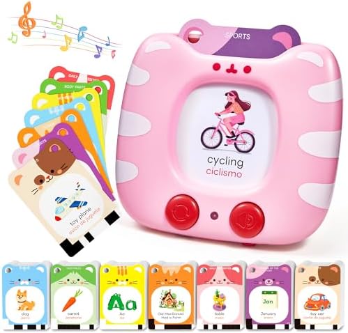 JoyCat Spanish & English Bilingual Talking Flash Cards for Toddlers 1-5 by JOYCAT