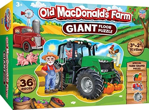 MasterPieces Floor Puzzle - Jumbo Size 36 Piece Jigsaw Puzzle for Kids - Old MacDonald's Floor Puzzle - 3ftx2ft by MasterPieces