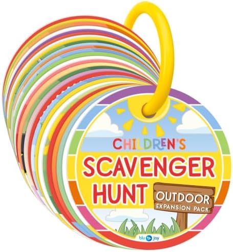 Blu Jay Children's Scavenger Hunt Cards - Nature Toy, Outdoor Edition (Outdoor - Expanded Version) by BluJay