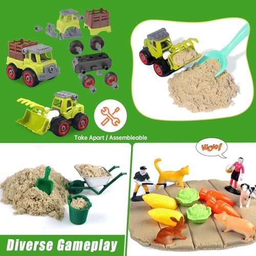 Aliex Farm Sensory Bin, Sensory Kits with Play Sand for Toddlers Ages 3-8 - Image 3