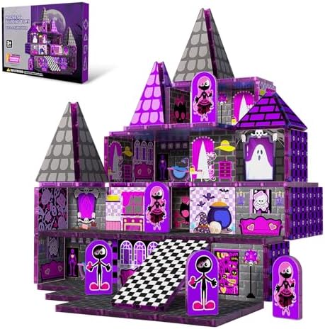 Magnetic Tiles 52PCS, Magnetic Building Blocks STEM Montessori Toys, Preschool Classroom Must Haves, Toddler Sensory Educational Toys for Kids Ages 3-12, Christmas Birthday Gift for Boys Girls(PURPLE) by Unknown