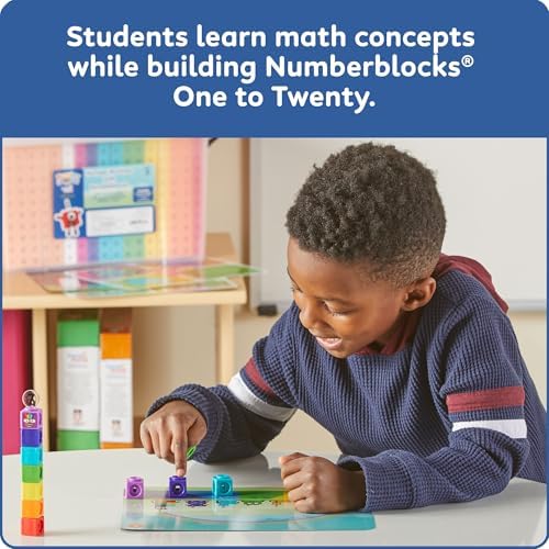 hand2mind Number Routines with Numberblocks Class Set, Preschool Learning Activities, Math Manipulatives Kindergarten, Counting Blocks, Linking Cubes, Kids Educational Toys - Image 6