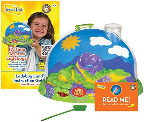 Insect Lore Ladybug Land | Ladybug Growing Kit Habitat | Redeem Voucher For Live Ladybug Larvae by InsectLore