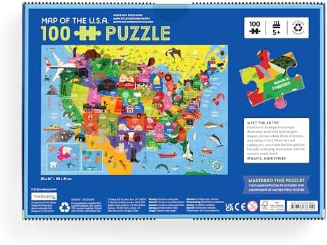 Mudpuppy - Map of the U.S.A. 100 Piece Jigsaw Puzzle for Kids - Image 3