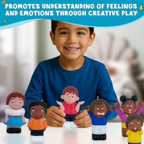 Get Ready Kids Multicultural Emotions Figurines - 8 Pc Feelings Toy Set - Image 3