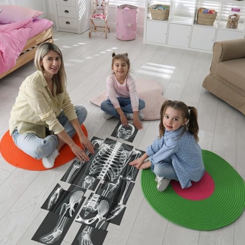 Lineshading 16 Pieces Human x Rays Bones Pretend x Rays for Kids Human Bones Body Educational Science Kit Display Play Table(Black and White) - Image 4