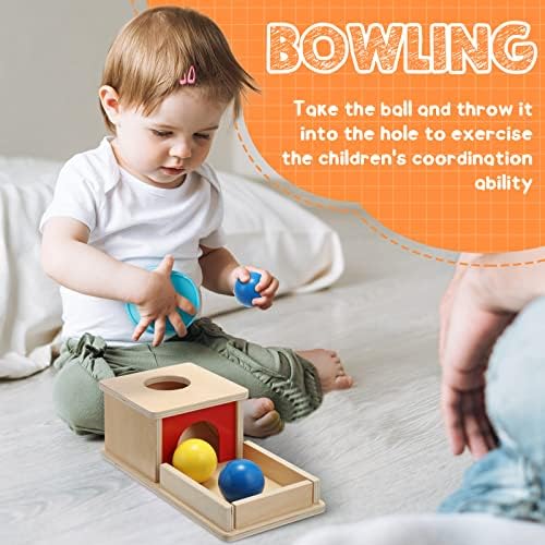Sratte 3 Pcs Wooden Baby Toys Set, Object Permanence Box, Rainbow Drum, Colorful Multiple Shape Puzzles Toys, Preschool Toys Set for 6-12 Month Infant 1 2 3 Year Old Toddlers Babies - Image 6